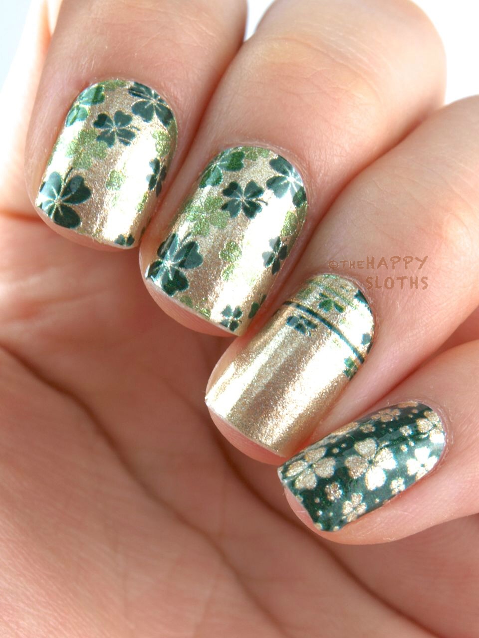 St Patricks Day Nails Green Gold And Gorgeous Rachel Vince