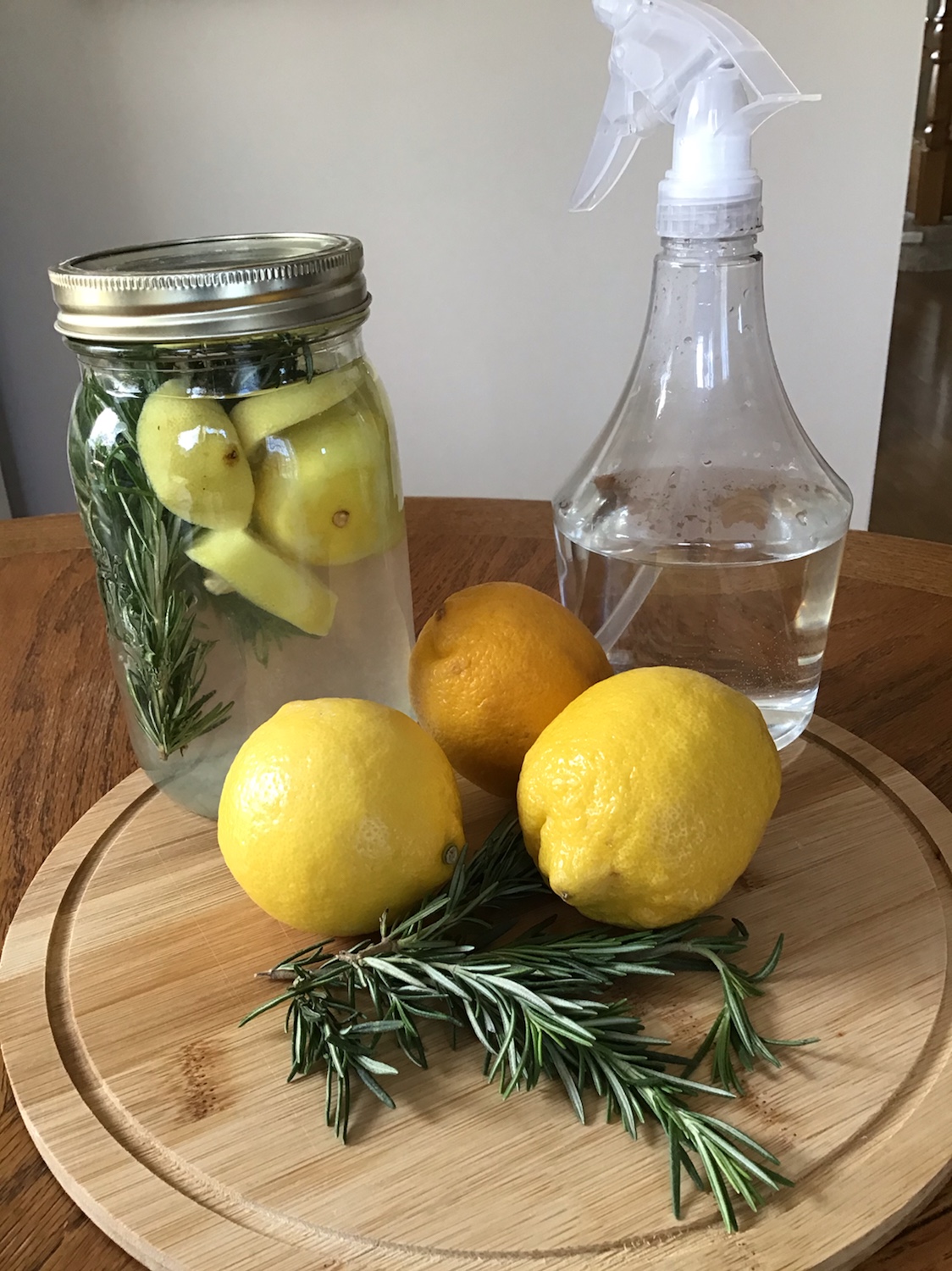 Homemade Lemon Rosemary Vinegar Cleaner Rachel Vince