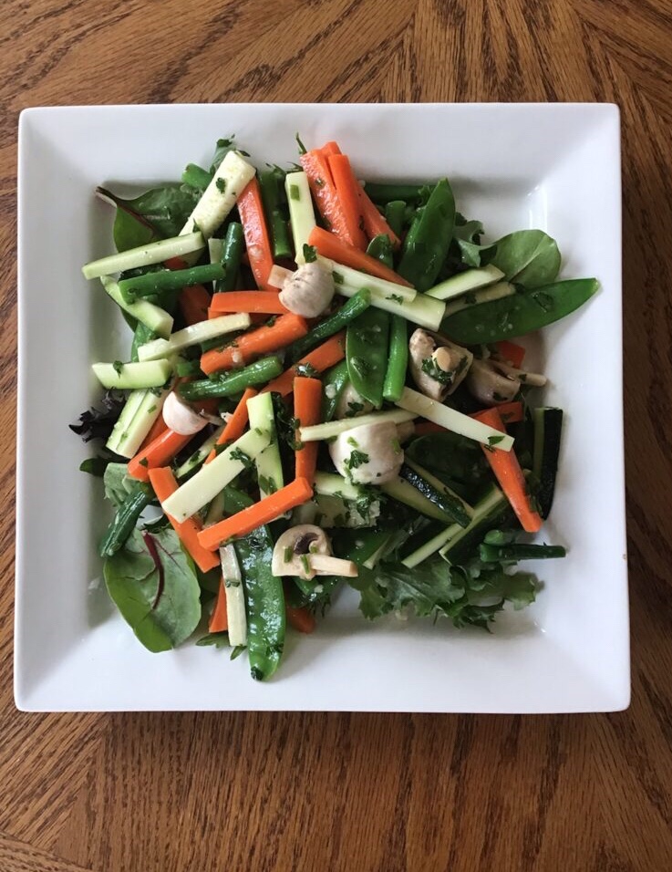 Julienne Vegetable Salad With Lemon Vinaigrette Rachel Vince