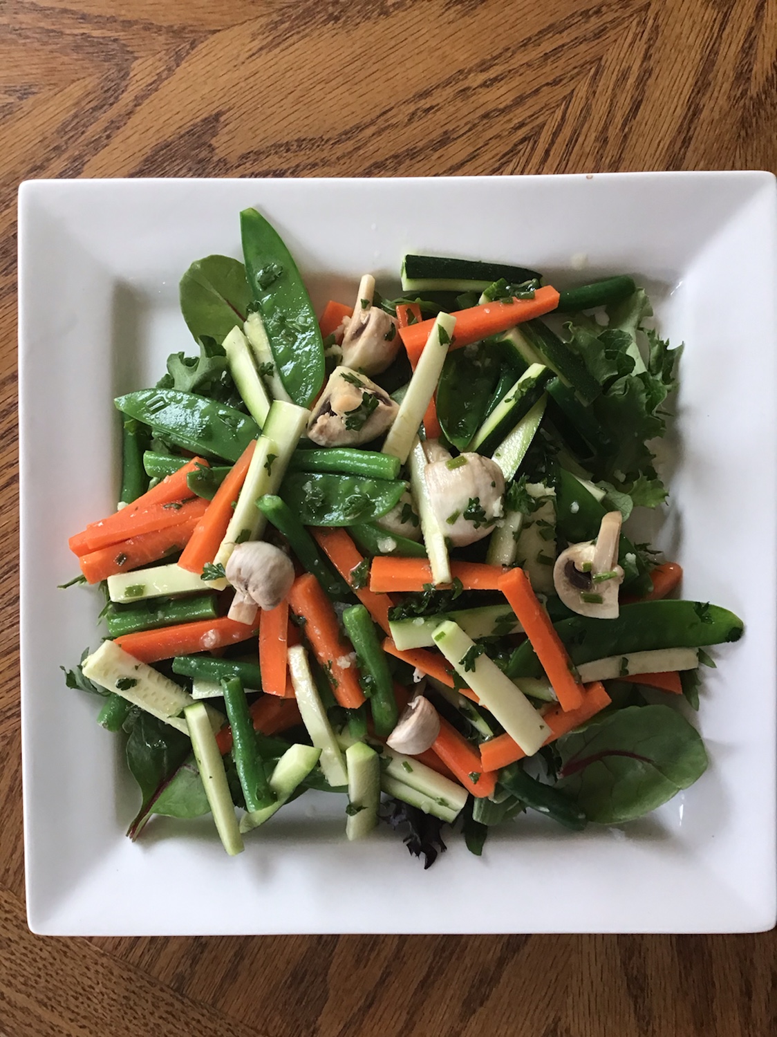 Julienne Vegetable Salad with Lemon Vinaigrette Rachel Vince